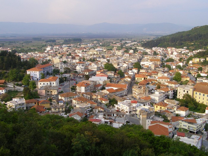 Blick auf Elefteripoli und Ebene von Philippi